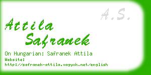 attila safranek business card